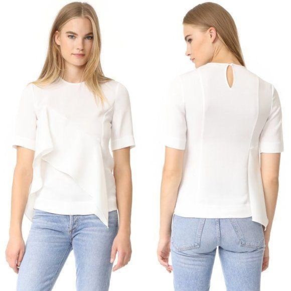 Diane Von Furstenberg Tops - Diane von Furstenberg Ruffle Front Asymmetral